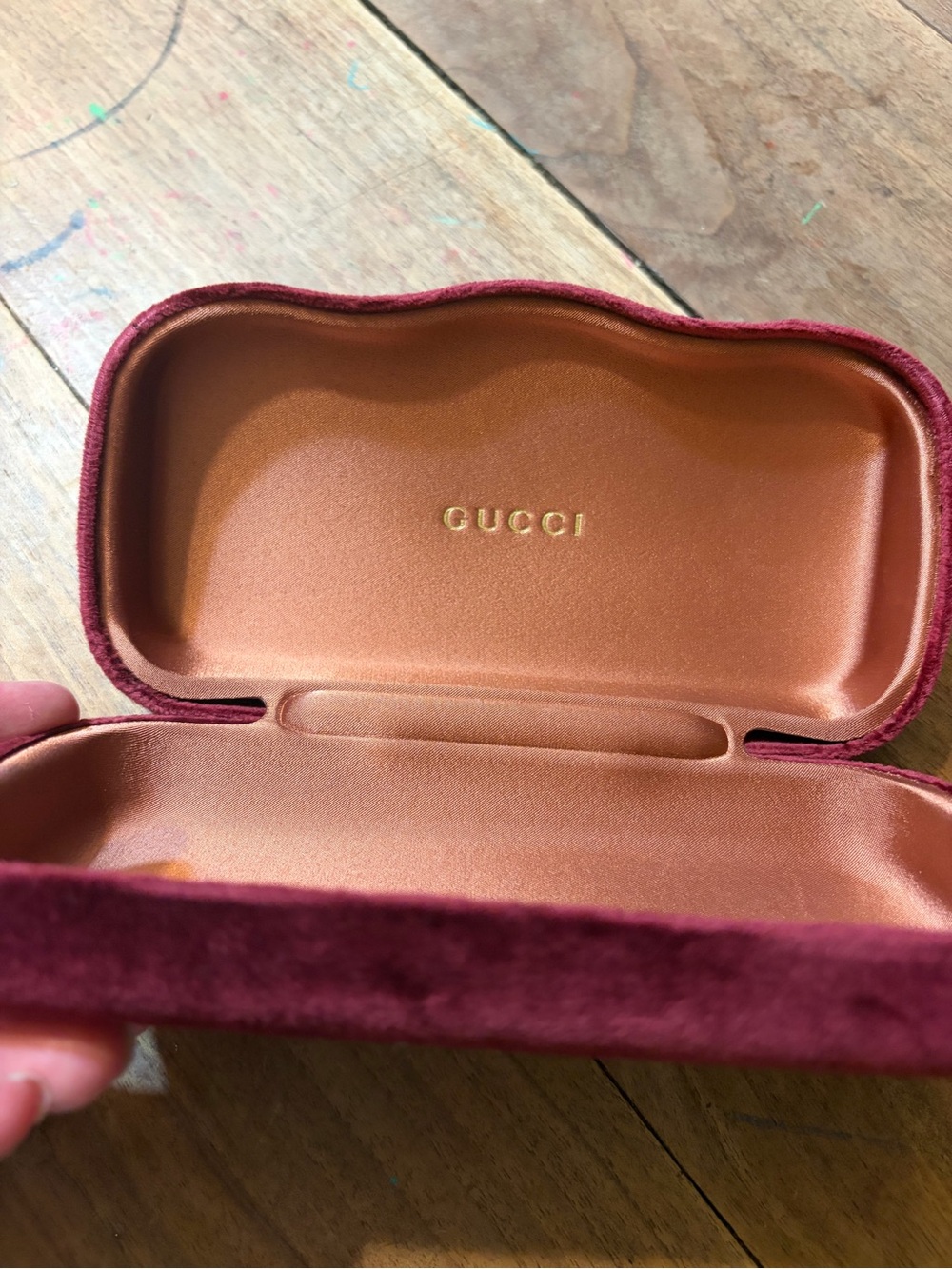 Gucci Sunglasses Case In Burgundy Red Velvet Whimsigoth Witchycore